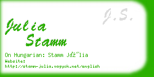 julia stamm business card